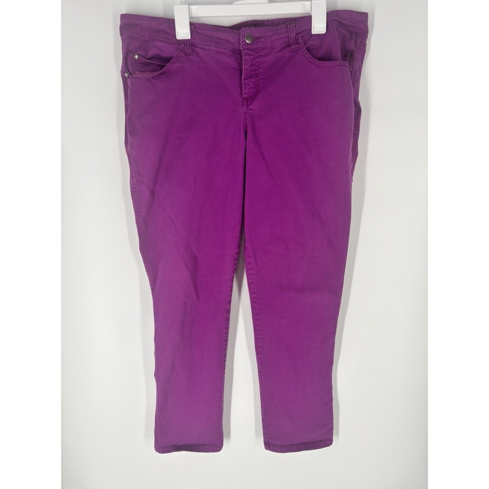 Tripp NYC Womens Purple Skinny Pants Sz 20 Punk Stretch‎ Skinny Goth Emo Indie